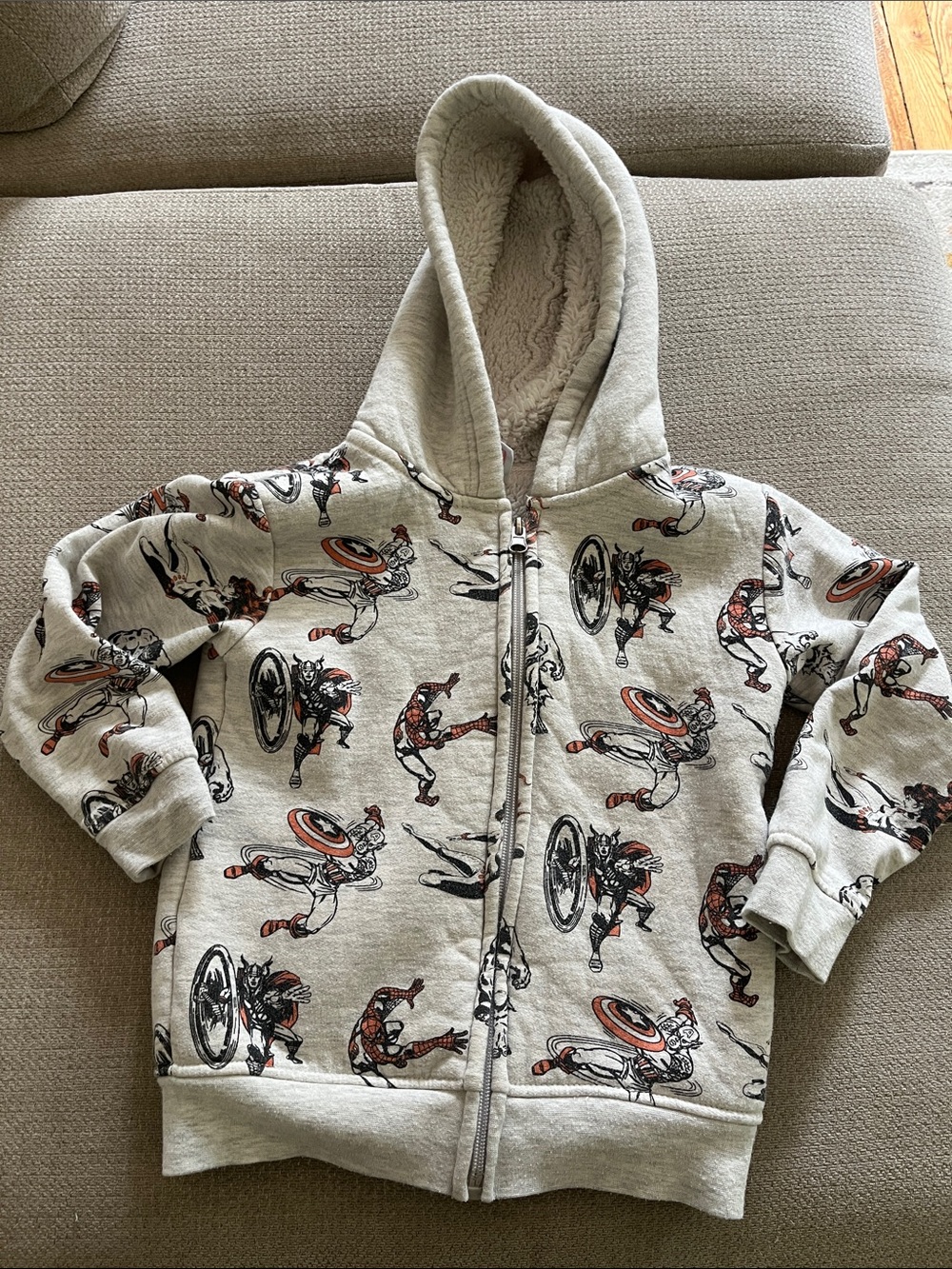 💙5 for $10💙 marvel fleece lined zip 4t